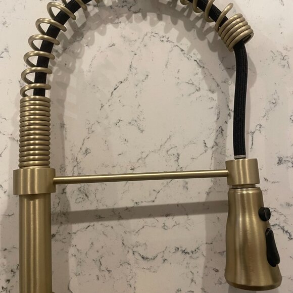 Dornberg Pull Down Kitchen Faucet - Gold 3 Function Spring TONE00238BG - Picture 10 of 11